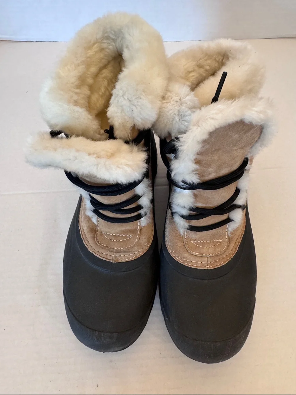 Sorel Women Snow Angel Lace Insulated Winter Boots Rootbeer/Black Size 7.5